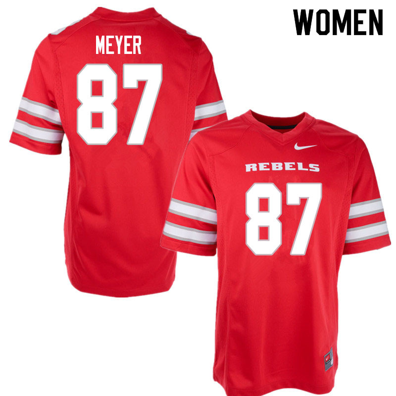 Women #87 Adam Meyer UNLV Rebels College Football Jerseys Sale-Red - Click Image to Close